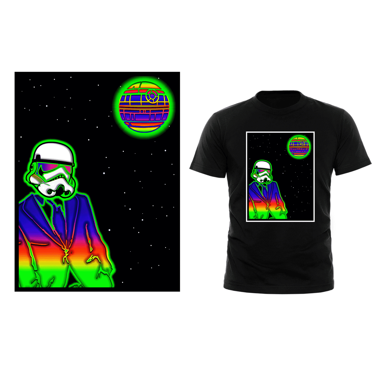 Stormtrooper Toxic Pop - Tee + Art Sticker Bundle