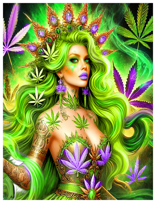 Weed Queen of Envy Sticky Art Print