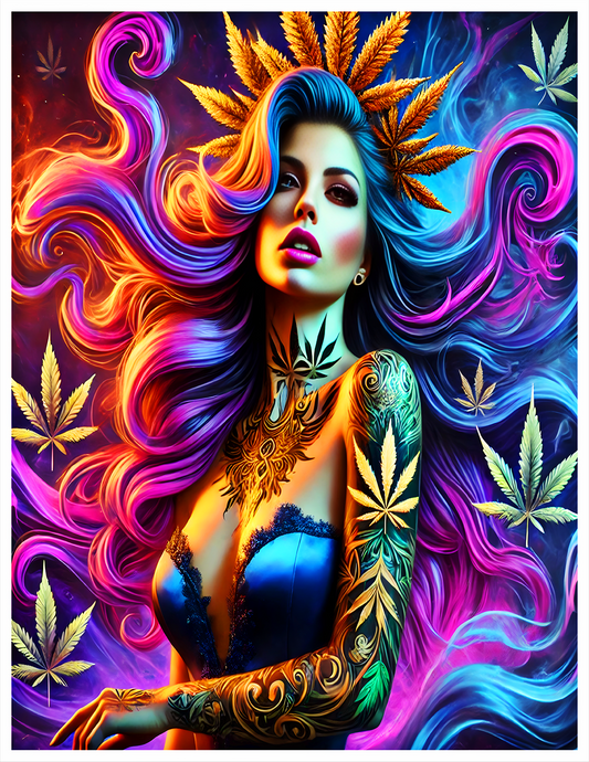 Weed Queen of Lust Sticky Art Print