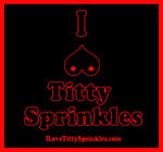 Neon I love Titty Sprinkles Square Sticker