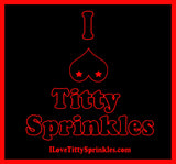 I ❤️ Titty Sprinkles Square Sticker