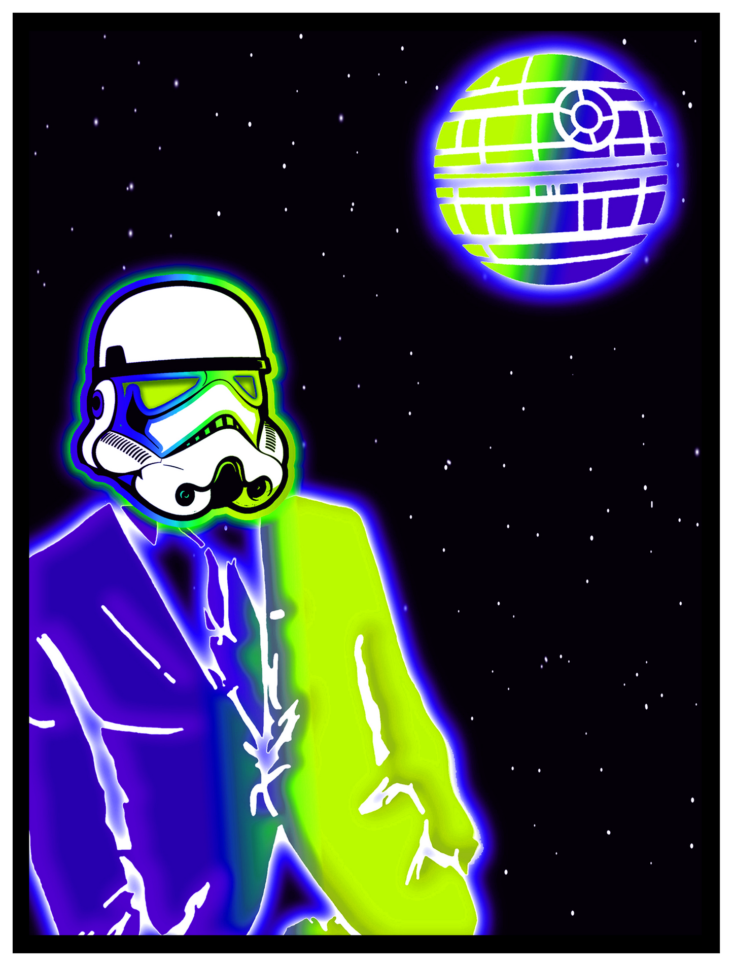 Stormtrooper Blue Sector - Art Sticker