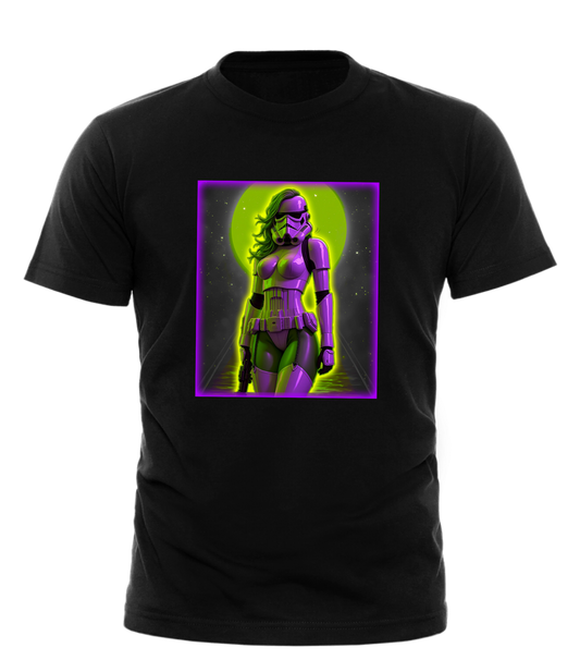 Sexy Stormtrooper Purple/Neon Green Tshirt