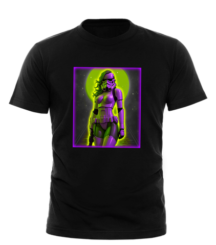 Sexy Stormtrooper Purple/Neon Green Tshirt