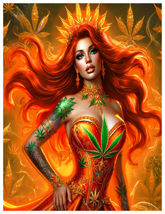 Weed Queen of Gluttony Sticky Art Print