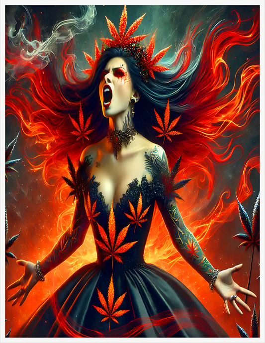 Weed Queen of Wrath Sticky Art Print