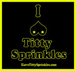 I ❤️ Titty Sprinkles Square Sticker