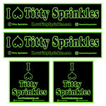 Titty Sprinkles Logo 4-Pack Stickers