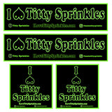 Titty Sprinkles Logo 4-Pack Stickers