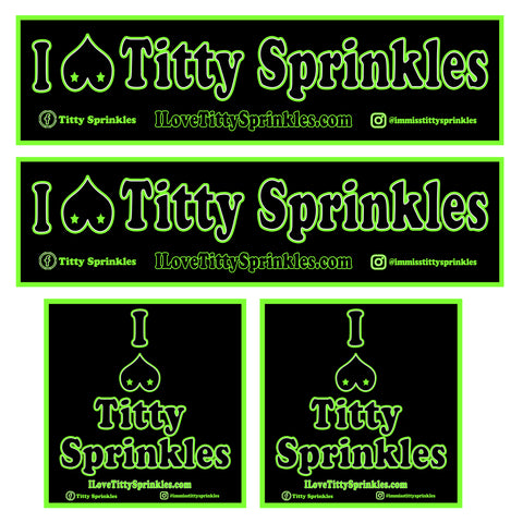 Titty Sprinkles Logo 4-Pack Stickers