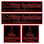 Titty Sprinkles Logo 4-Pack Stickers