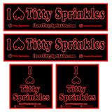 Titty Sprinkles Logo 4-Pack Stickers