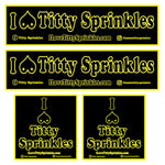 Titty Sprinkles Logo 4-Pack Stickers